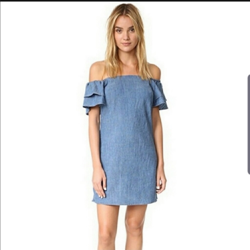 Alice + Olivia "Tula" chambray minidress XS